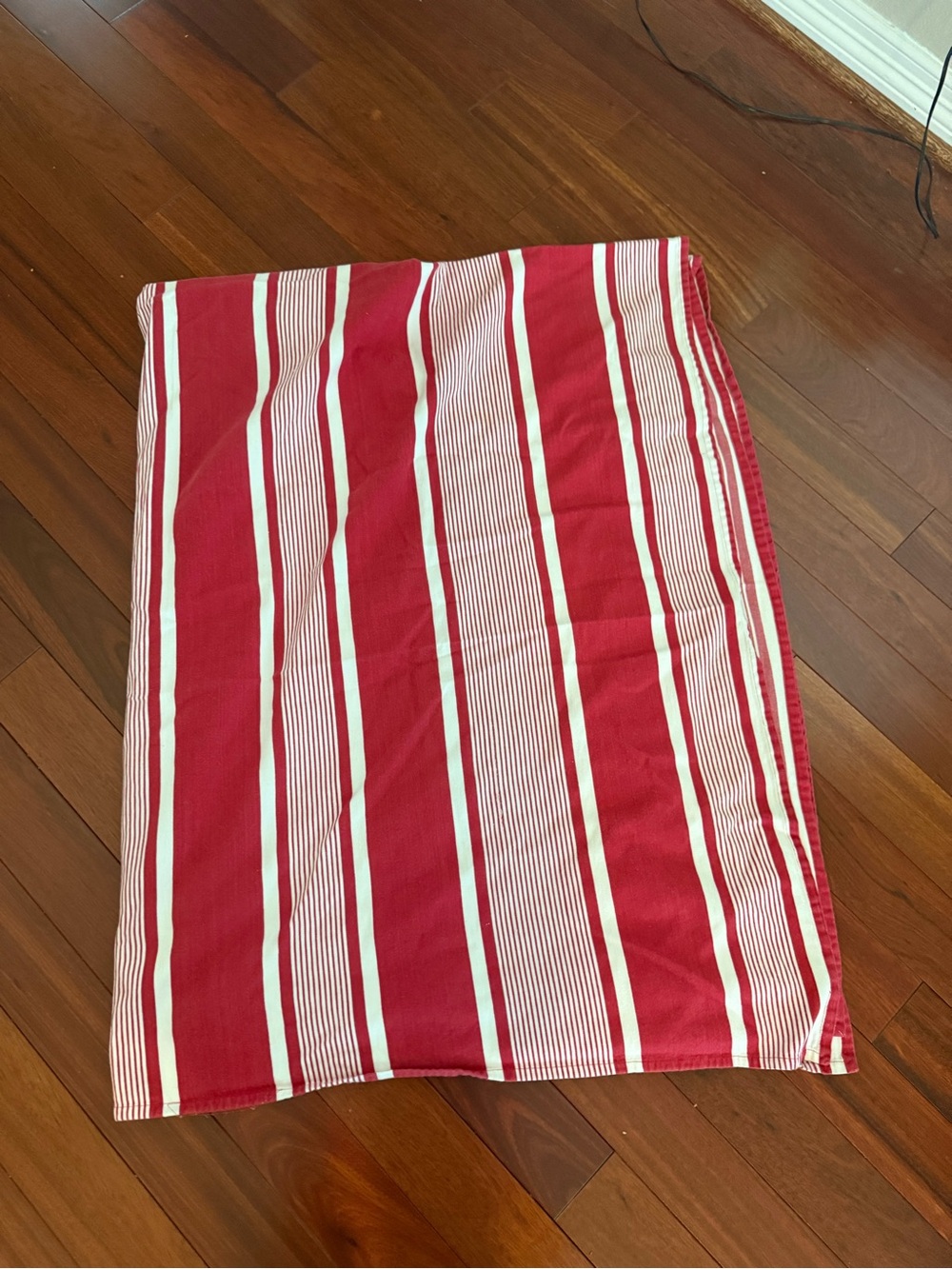 TABLECLOTH RED White STRIPE FRENCH COTTAGECORE  Boho 78x56" COTTON